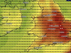 英国热浪希望:准确日期的天气图被深红色吞没，汞柱飙升至30度